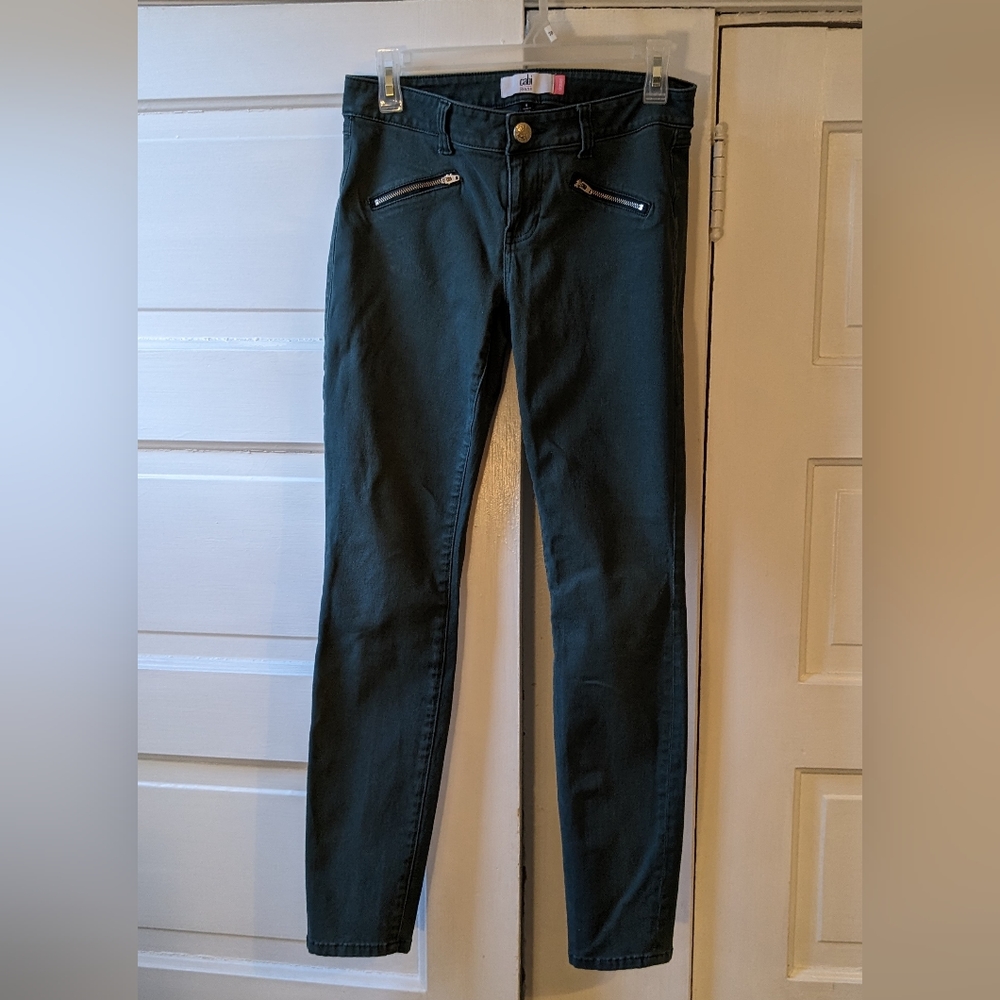 CAbi Skinny Jeans Green/Blue RN #54077 Style #3388 Size 4